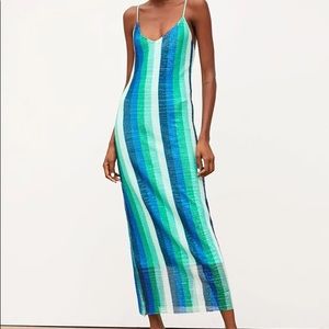 Zara striped blue sequin dress